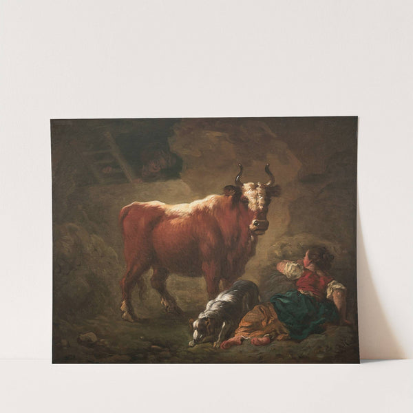 Intérieur d'étable by Jean-Honoré Fragonard