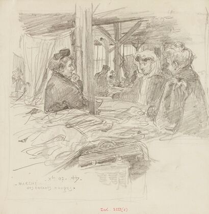 Intérieur du Marché des Enfants Rouges, en décembre 1907. 3ème arrondissement (1907)