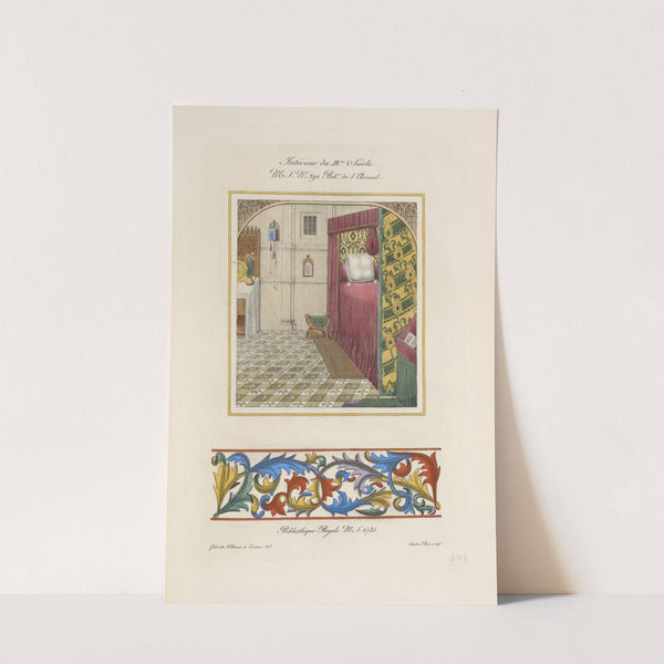 Intérieur du XVe. siècle MS. no. 290. Bib. de l’Arsenal. (1839) by Nicolas Xavier Willemin