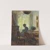 Interieur fra Kunstnerens Hjem. Fru Anna Ancher ved Sytøjet (1915) by Michael Ancher