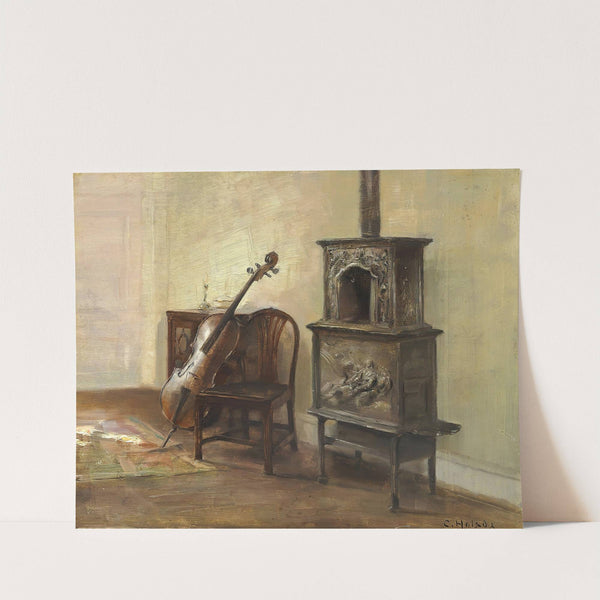 Interieur med en cello by Carl Holsøe