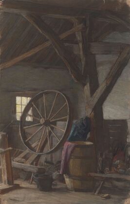 Interieur van boerenschuur