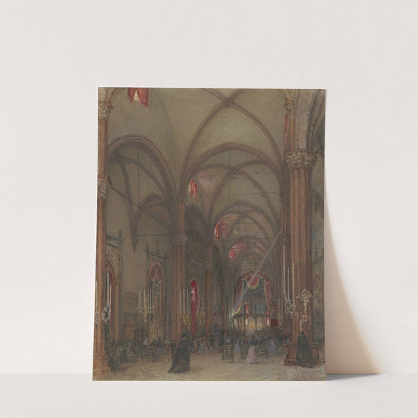 Interieur van de Dom te Verona (1831 - 1914) by Franz Alt