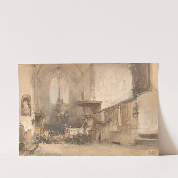 Interieur van de kerk te Oosthuizen by Johannes Bosboom