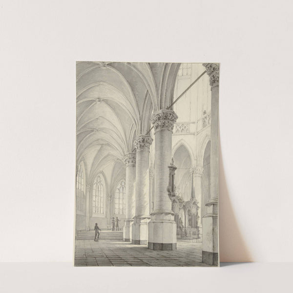 Interieur van de Nieuwe Kerk te Delft by Johannes Jelgerhuis
