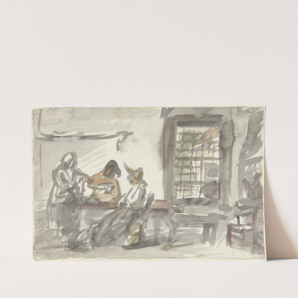 Interieur van een boerenherberg by Simon Andreas Krausz