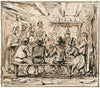Interieur van een Franse herberg