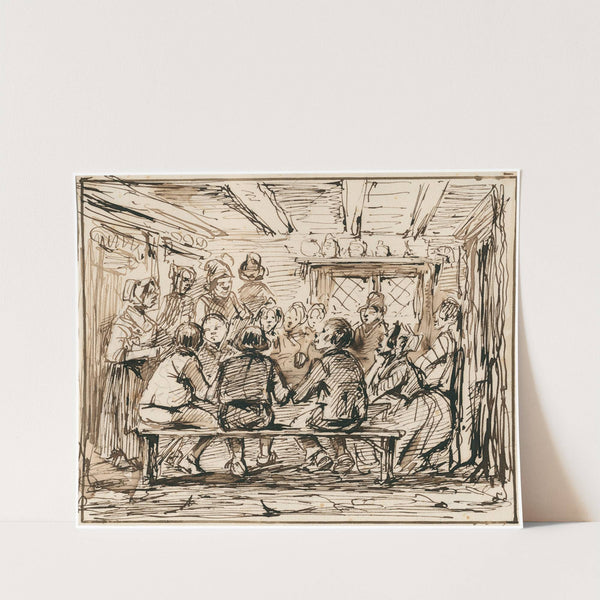 Interieur van een Franse herberg by Pieter van Loon