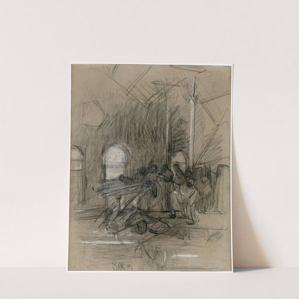 Interieur van een glasblazerij (1888) by Isaac Israëls