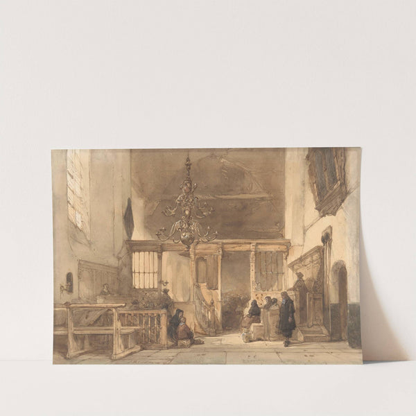 Interieur van een kerk te Utrecht by Johannes Bosboom