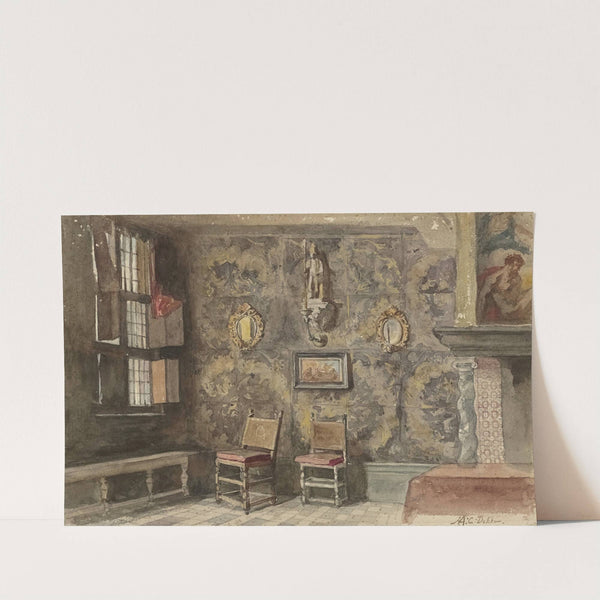 Interieur van het oude Brouwershuis te Antwerpen by Hendrik Adriaan Christiaan Dekker