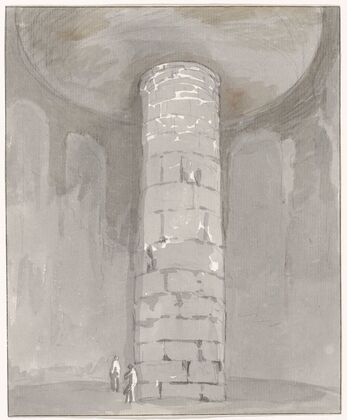 Interieur van toren op het graf van Ciceron tussen Itri en Gaeta