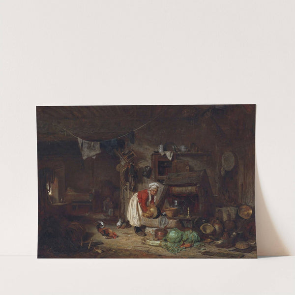 Intérior De Ferme Dans Le Berry by Jules Dupré