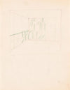 Interior design drawings for unidentified rooms. Sketch with green panels
