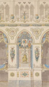 Interior Elevation of Reims Cathedral with a Statue of King Louis I