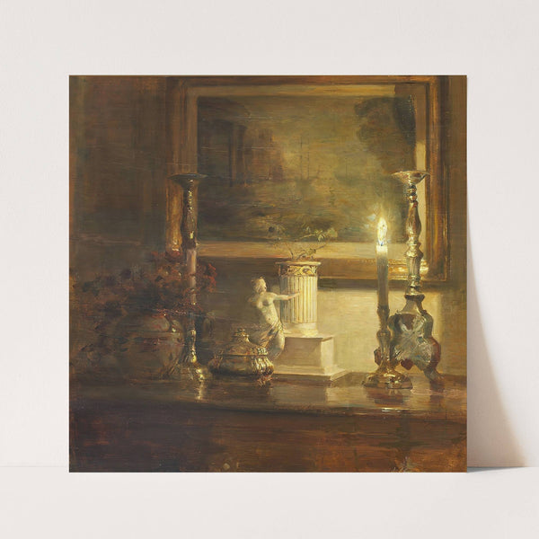 Interiør fra kunstnerens hjem by Carl Holsøe