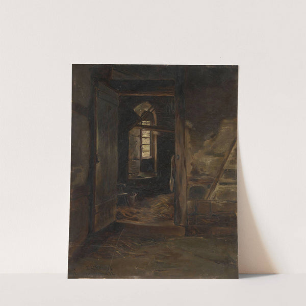 Interior from a Cowshed by Eilif Peterssen