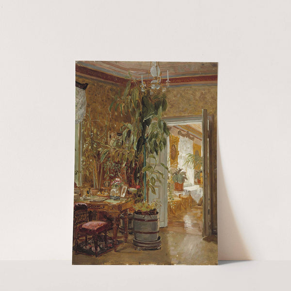 Interior From The Hallonblads’ Home, Hympölä Manor (1888) by Adolf Von Becker