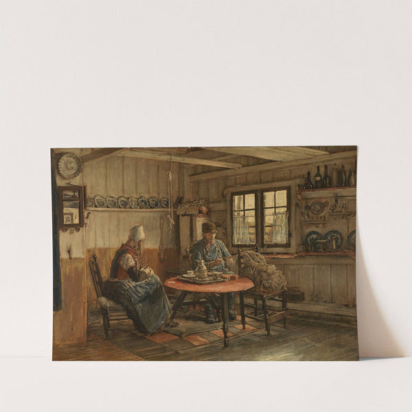 Interior in Marken (1878) by Xavier Mellery