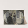Interiør Med Kunstneren Og Hans Hustru (Double Portrait Of The Artist And His Wife, Seen Through A Mirror) by Vilhelm Hammershøi