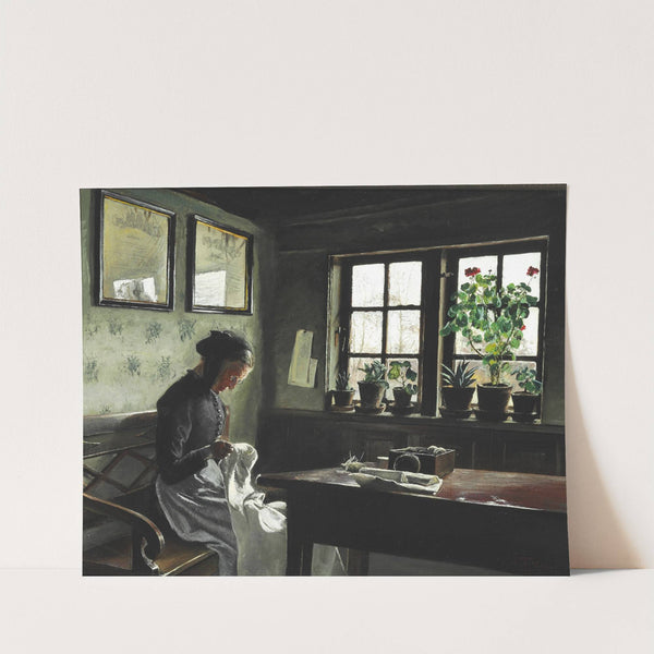 Interiør med syende kone (1909) by Laurits Andersen Ring