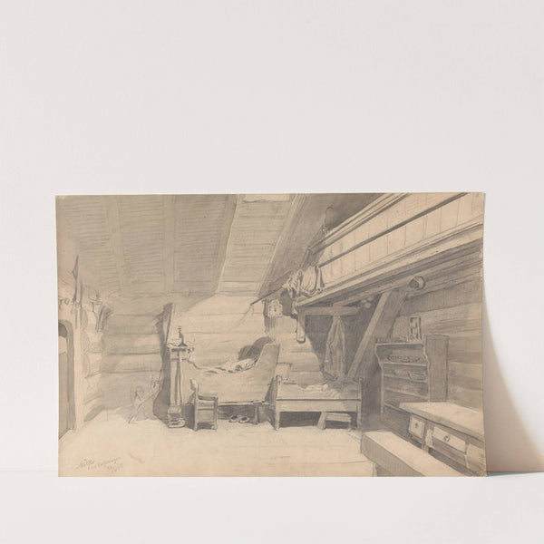 Interiør, Mølster på Voss (1855) by Adolph Tidemand