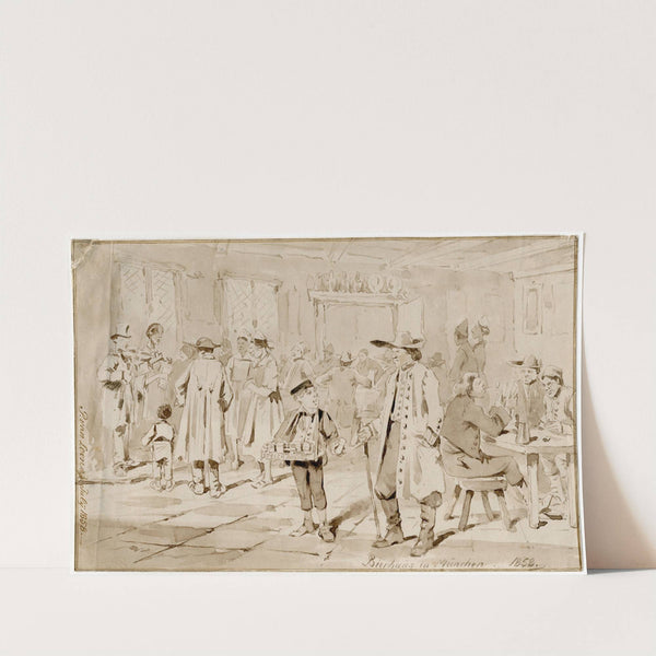 Interior of a bar or beerhouse in Munich, Germany by Pieter van Loon