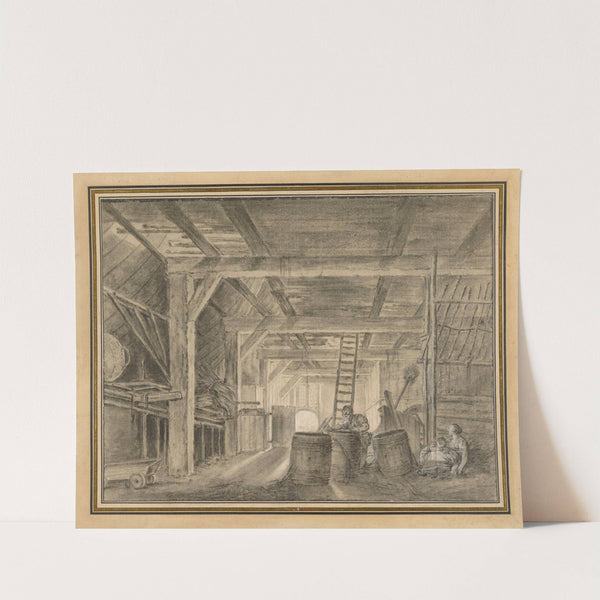 Interior of a Barn with a Family of Coopers (1763–1766) by François Boucher