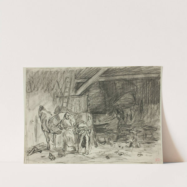 Interior of a Blacksmith’s Shop (1833-1894) by Charles Emile Jacque