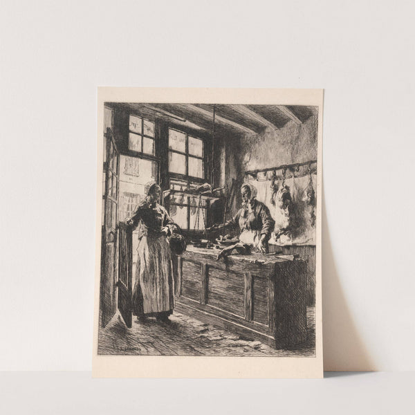 Interior of a Butcher Shop (c. 1881) by Léon Augustin Lhermitte