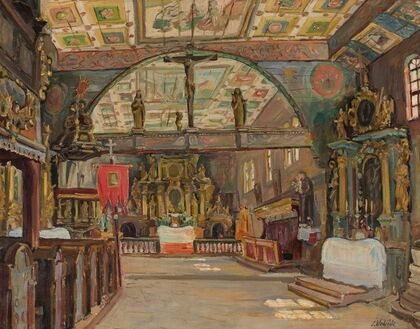 Interior of a church in Orawa