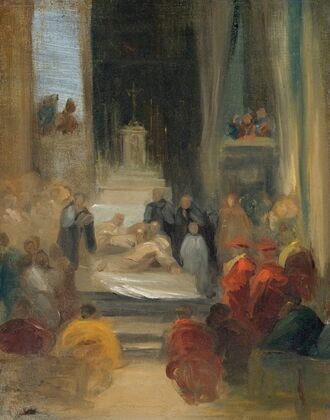 Interior Of A Church; Ordination Of Carmelites