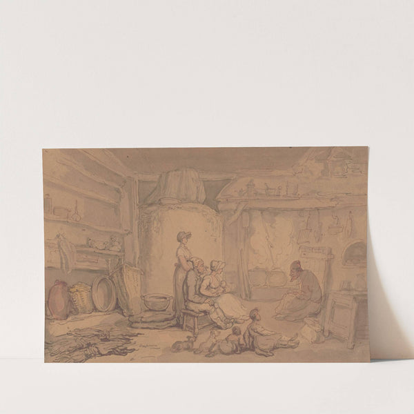 Interior of a cottage by Thomas Rowlandson