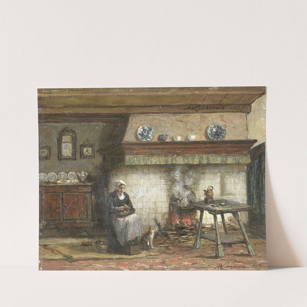 Interior of a Cottage in Scheveningen by Willem Adriaan Alexander Liernur