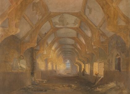 Interior of a Dormitory of the Ipswich Blackfriars at the End of its Period of Occupation by Ipswich School