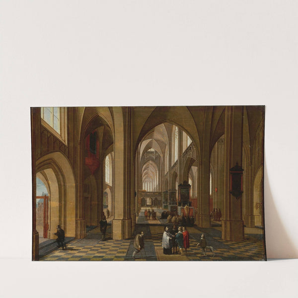 Interior of a Gothic cathedral by Pieter Neeffs the Elder