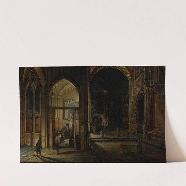 Interior of a Gothic Church at Night by Hendrick van Steenwijck the Younger