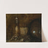 Interior of a grotto with sculptures and a sleeping shepherd (1643) by Abraham van Cuylenborch