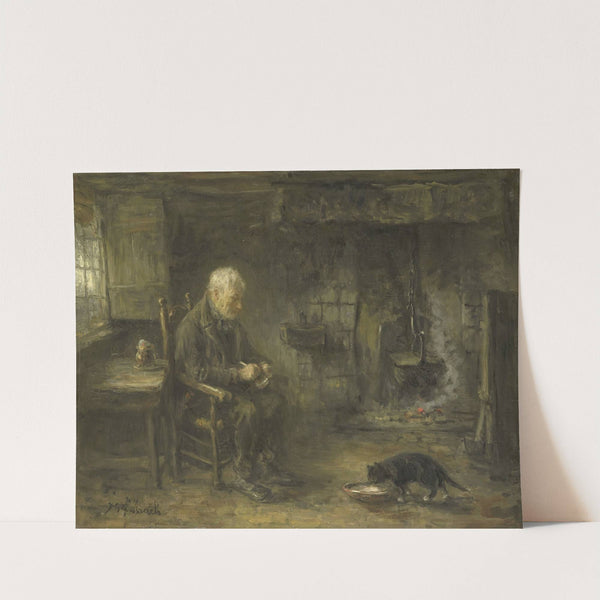 Interior of a Peasant Hut by Jozef Israëls