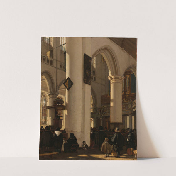 Interior of a Protestant, Gothic Church during a Service (1669) by Emanuel de Witte