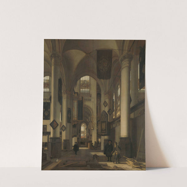 Interior of a Protestant Gothic Church with Motifs from the Oude and Nieuwe Kerk in Amsterdam (1660 - 1680) by Emanuel de Witte