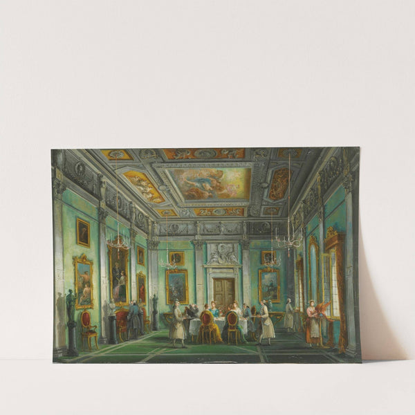 Interior Of An Elegant Dining Room With A Dinner Party by Giuseppe Bernardino Bison