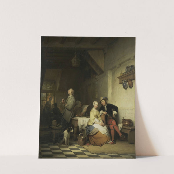 Interior of an Inn, with Figures in Seventeenth-Century Costume (1848) by Ferdinand de Braekeleer