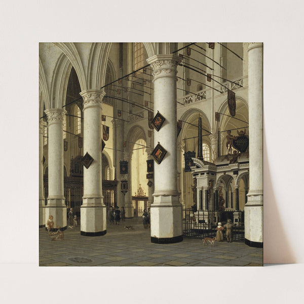 Interior of Nieuwe Kerk, Delft by Hendrick Cornelisz. van Vliet