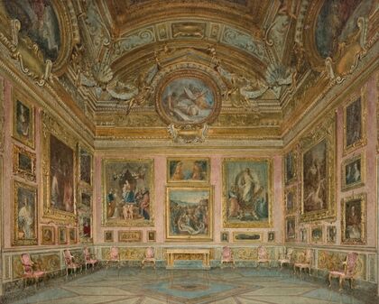 Interior of Palazzo Pitti in Florence; Sala dell’Iliade