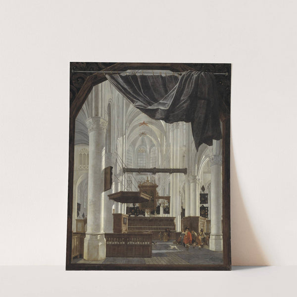 Interior Of Sint Gertrudiskerk In Bergen Op Zoom by Gerard Houckgeest