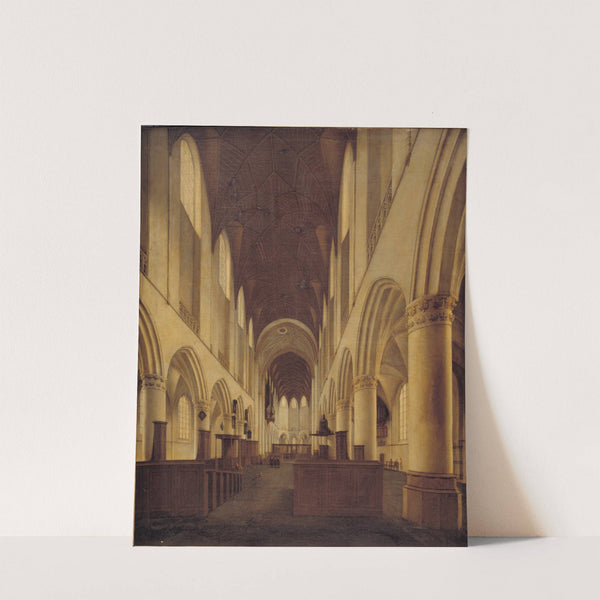 Interior Of St Bavo Church In Haarlem. View From The Nave Towards The Choir by Isaak van Nickelen