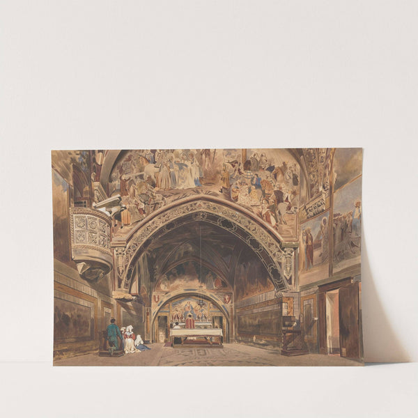 Interior of St. Benedict’s Church, Subiaco, near Rome by Thomas Hartley Cromek