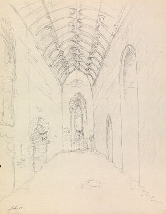 Interior of St. Catherine’s Chapel, in Abbotsbury, Dorset, England