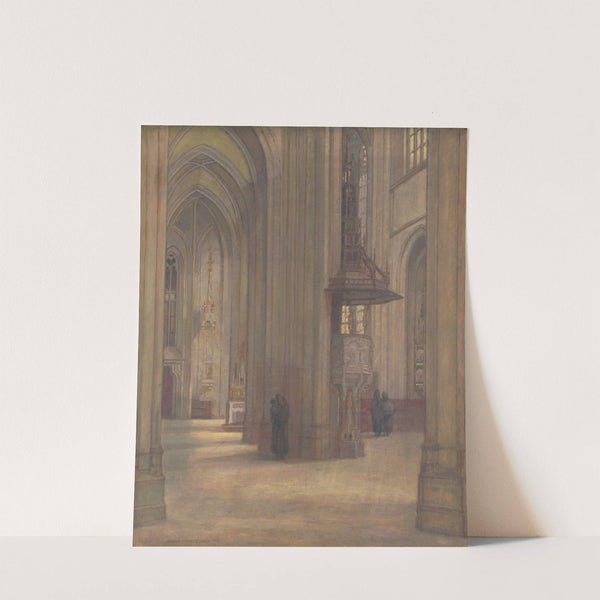 Interior of St. Elisabeth Cathedral by Elemír Halász-Hradil